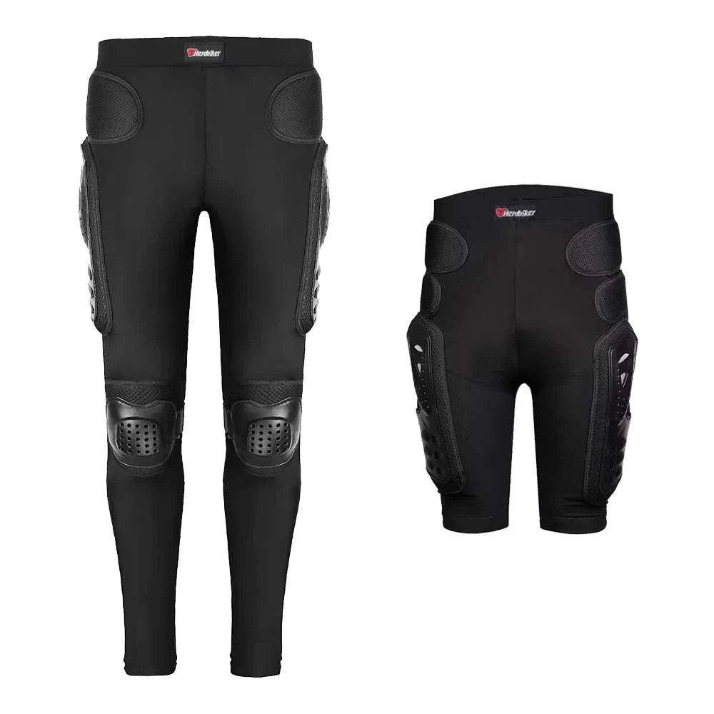 CE Certified Motocross Armor Jacket Set with Chest & Back Protection-MP1009 BK Pants / XL