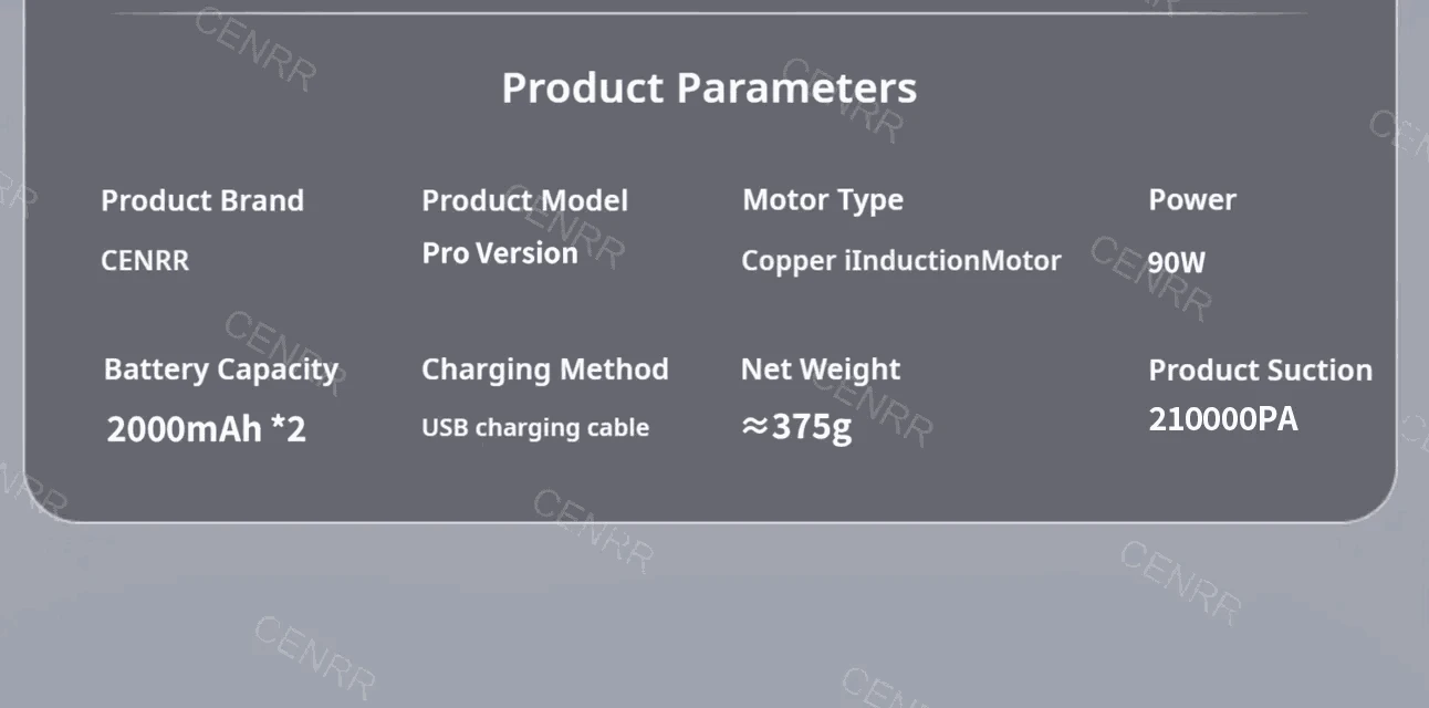 CENRR Wireless Car Vacuum Cleaner-Basic