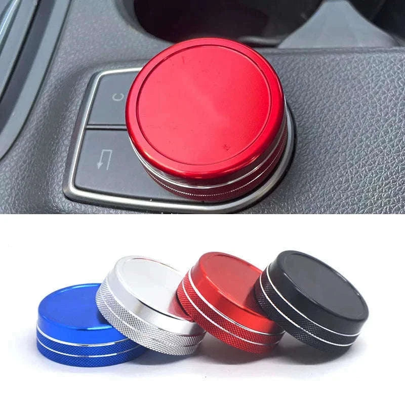 Center Console Multimedia Knob Cover for Mercedes-Benz-Germany / Red