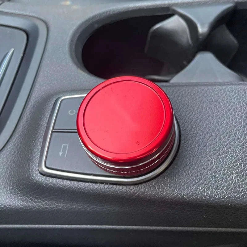 Center Console Multimedia Knob Cover for Mercedes-Benz-Germany / Red