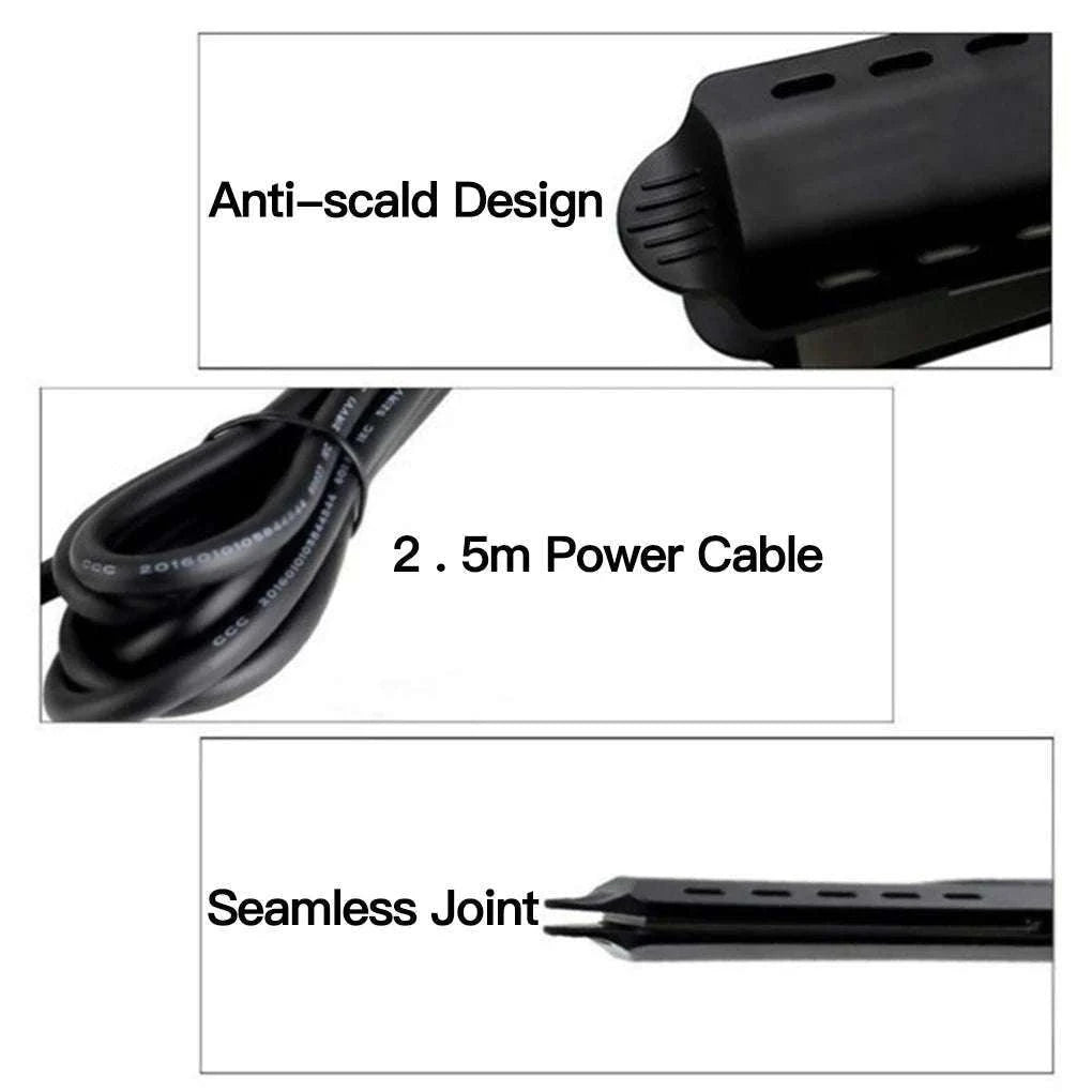 Ceramic Tourmaline Ionic Hair Straightener with Adjustable Heat-NO BOX / AU / China Mainland