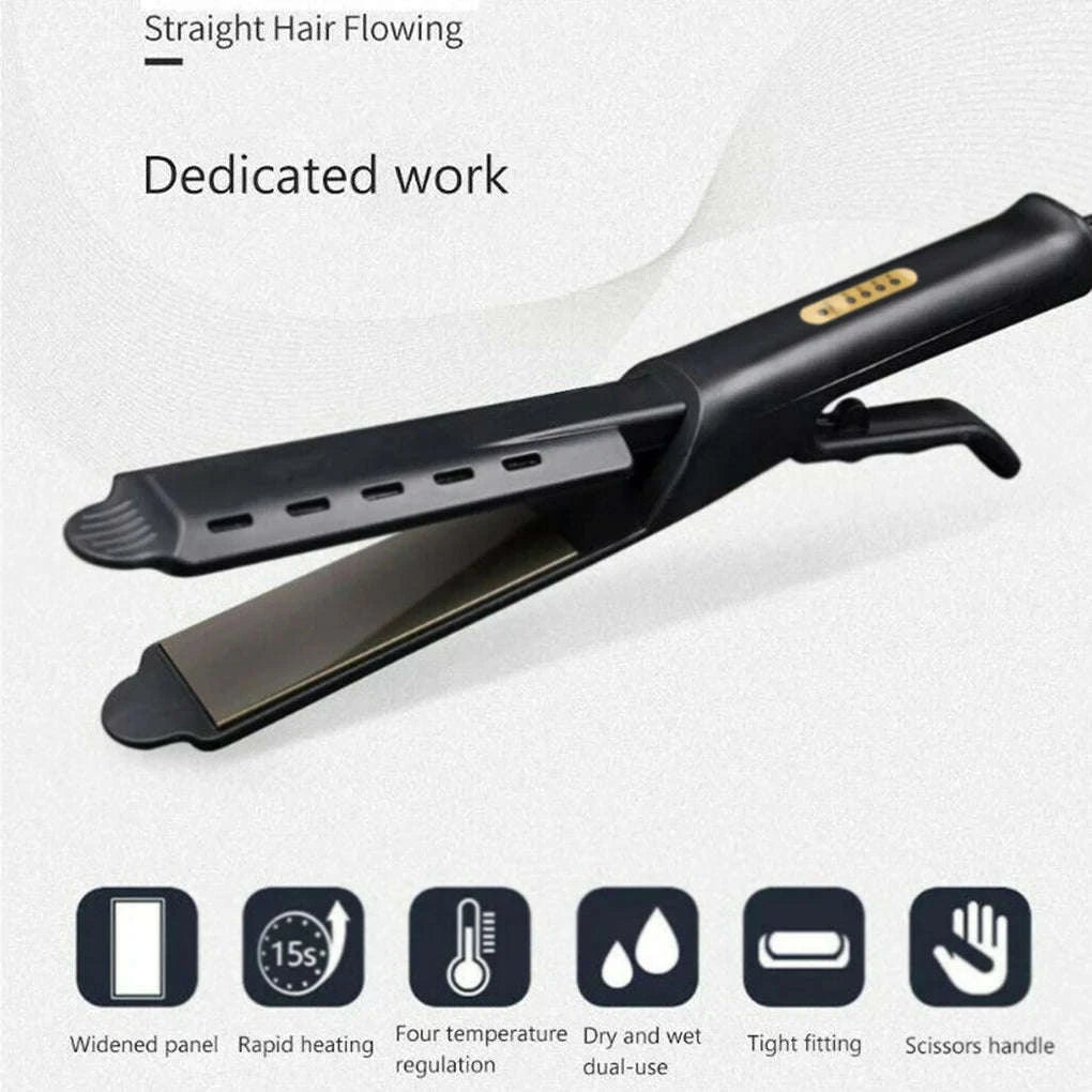 Ceramic Tourmaline Ionic Hair Straightener with Adjustable Heat-NO BOX / AU / China Mainland