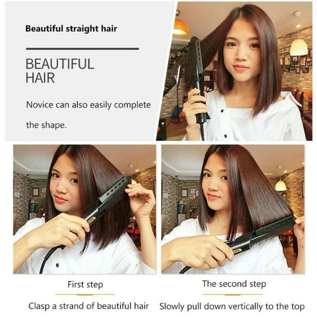 Ceramic Tourmaline Ionic Hair Straightener with Adjustable Heat-NO BOX / AU / China Mainland