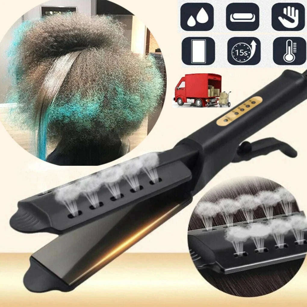 Ceramic Tourmaline Ionic Hair Straightener with Adjustable Heat-NO BOX / AU / China Mainland