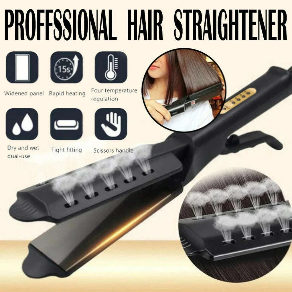 Ceramic Tourmaline Ionic Hair Straightener with Adjustable Heat-NO BOX / AU / China Mainland