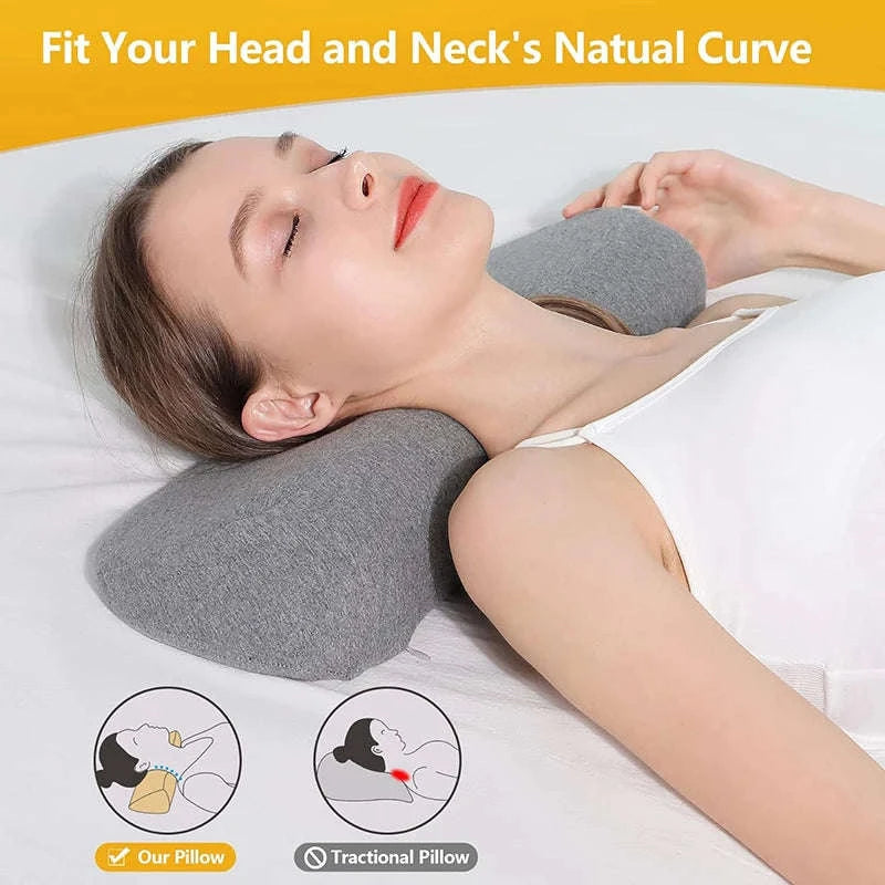Cervical Memory Foam Contour Pillow for Side Sleepers-Australia / Pink