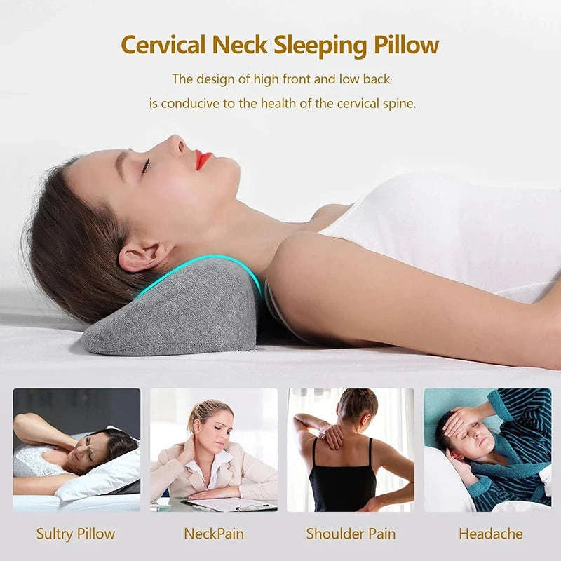 Cervical Memory Foam Contour Pillow for Side Sleepers-Australia / Pink