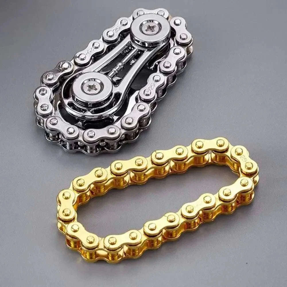 Chain Tooth Mechanical Flywheel Fidget Spinner-Gray