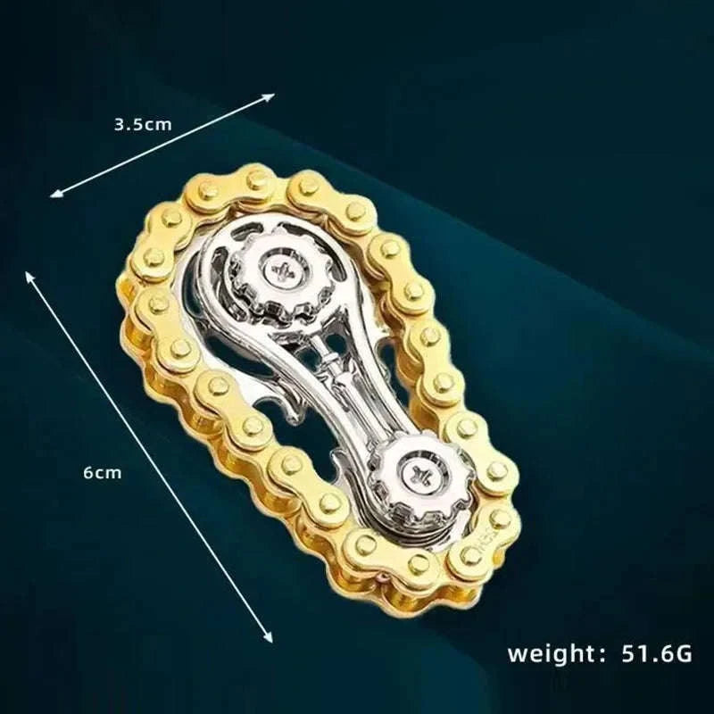 Chain Tooth Mechanical Flywheel Fidget Spinner-Gray