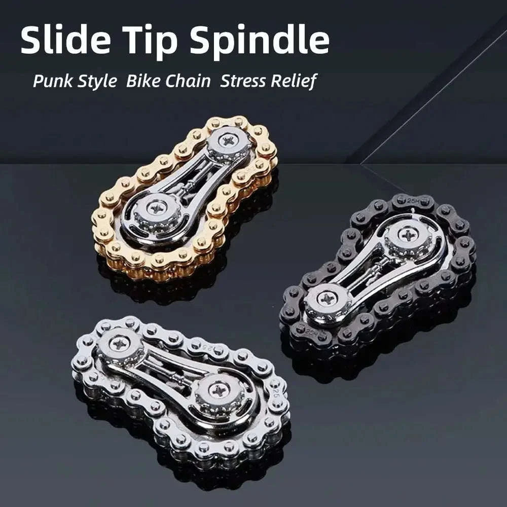 Chain Tooth Mechanical Flywheel Fidget Spinner-Gray