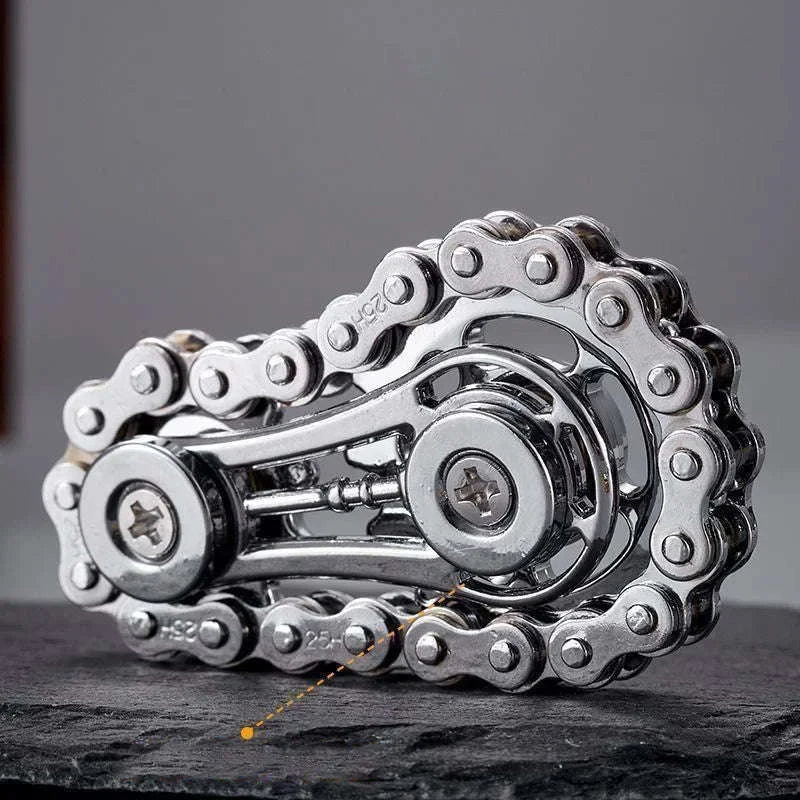 Chain Tooth Mechanical Flywheel Fidget Spinner-Gray