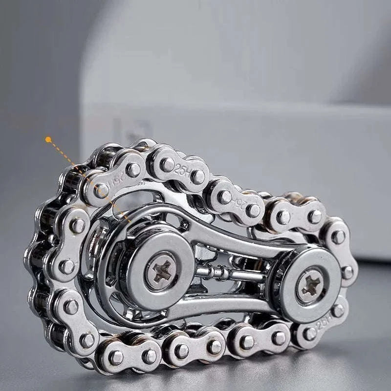 Chain Tooth Mechanical Flywheel Fidget Spinner-Gray