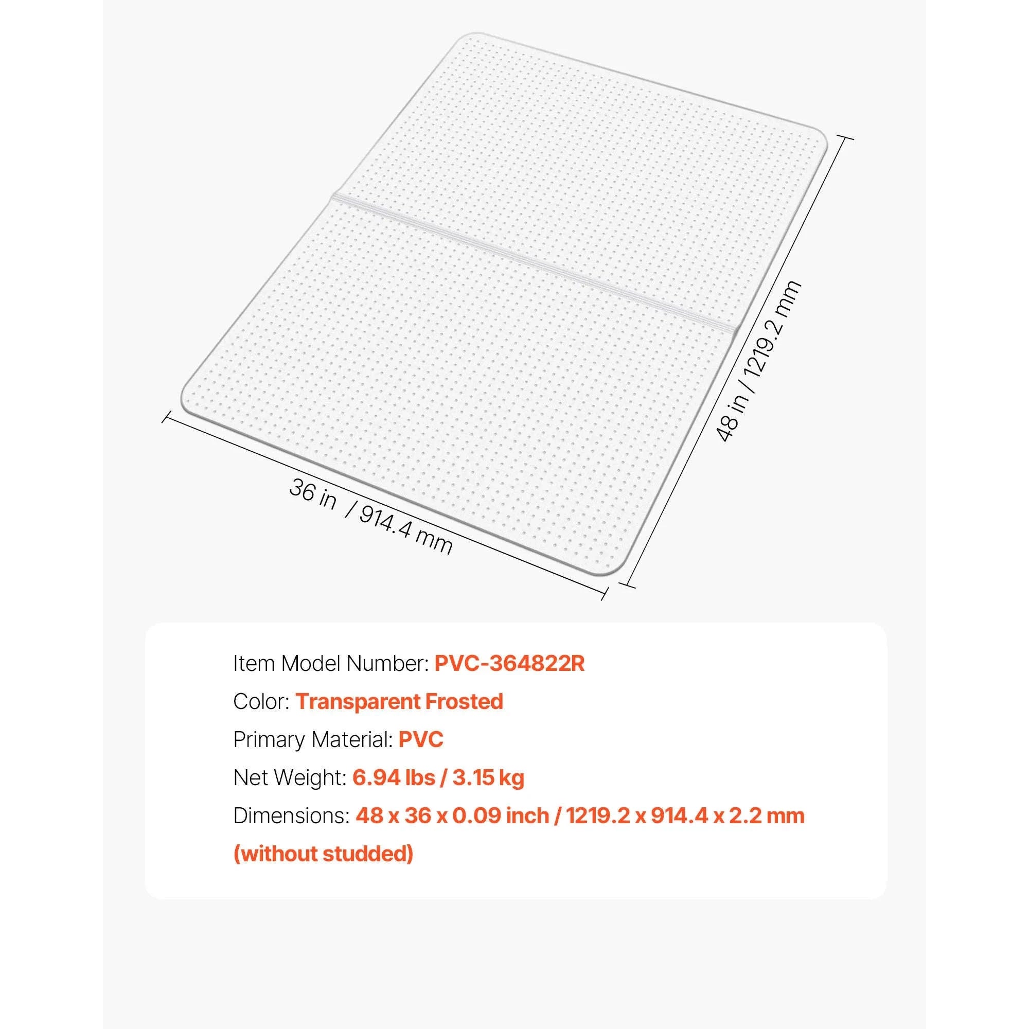 Chair Mat Plastic Floor Protector for Home Office-36x48inch Corduroy / United States
