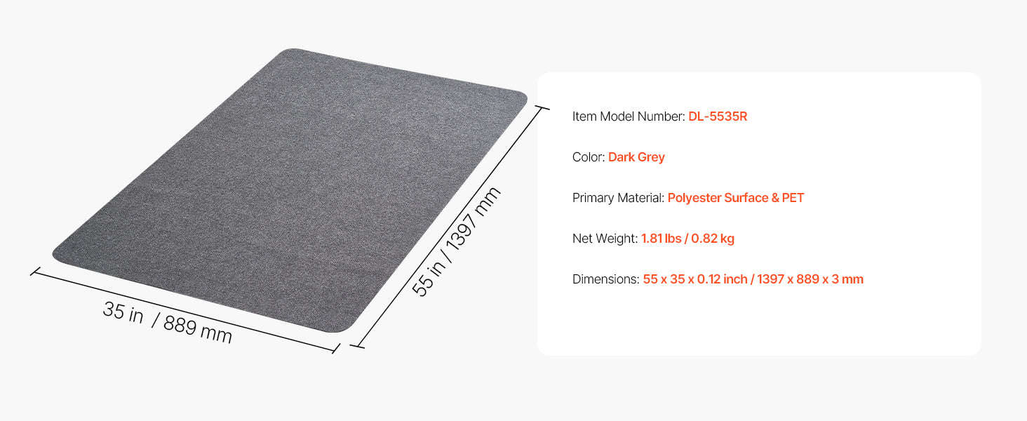 Chair Mat Plastic Floor Protector for Home Office-36x48inch Corduroy / United States