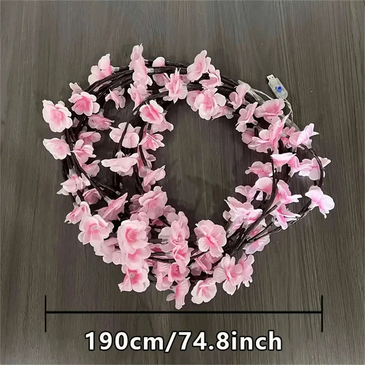 Cherry Blossom 96 LED USB Tree Branch Rattan Lights-warmwhite