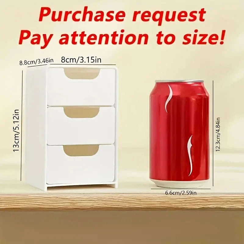 Chic 3‑Tier Desk Organizer for Office, Jewelry & Cosmetics-WHITE