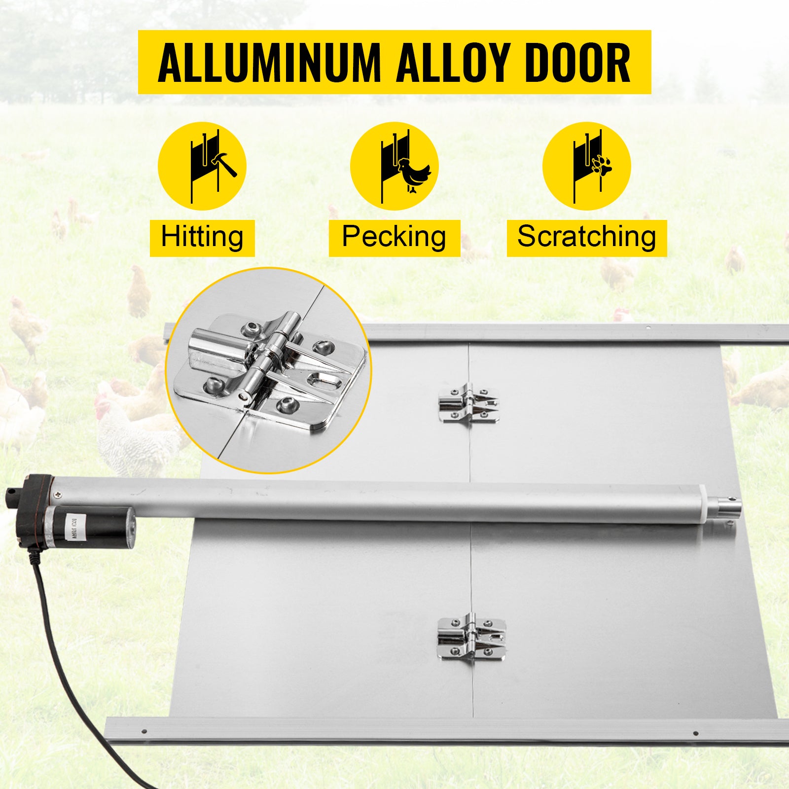 Automatic Chicken Coop Door with Timer, Light Sensor & 2 Remotes