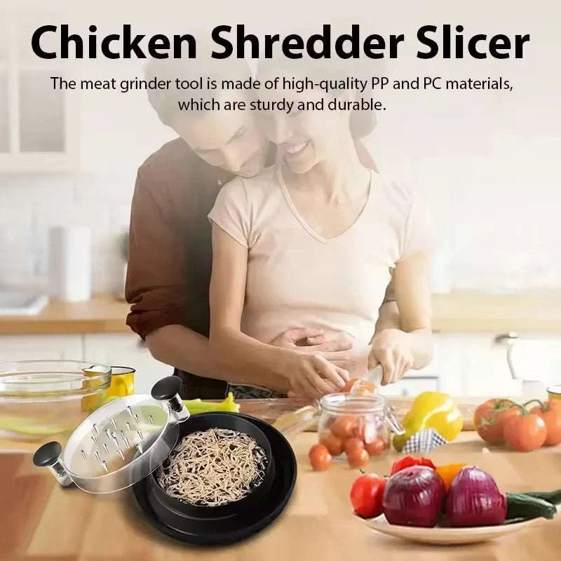 Chicken Shredder Tool with Non-Slip Base and Rotating Handle-rotundity / United States