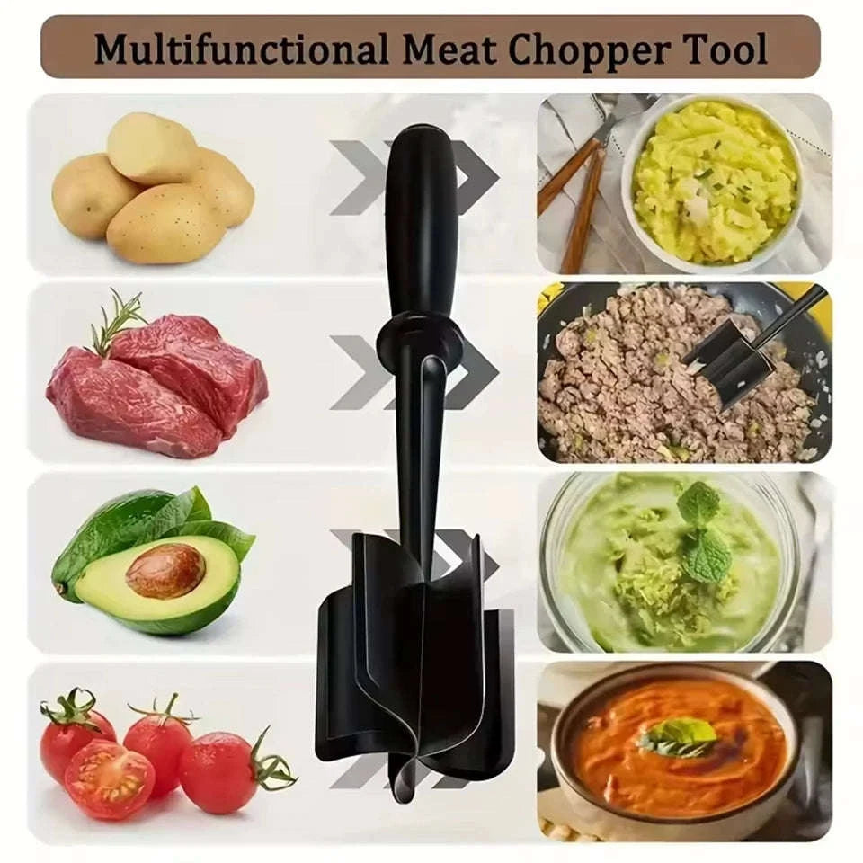 Chicken Shredder Tool with Non-Slip Base and Rotating Handle-rotundity / United States