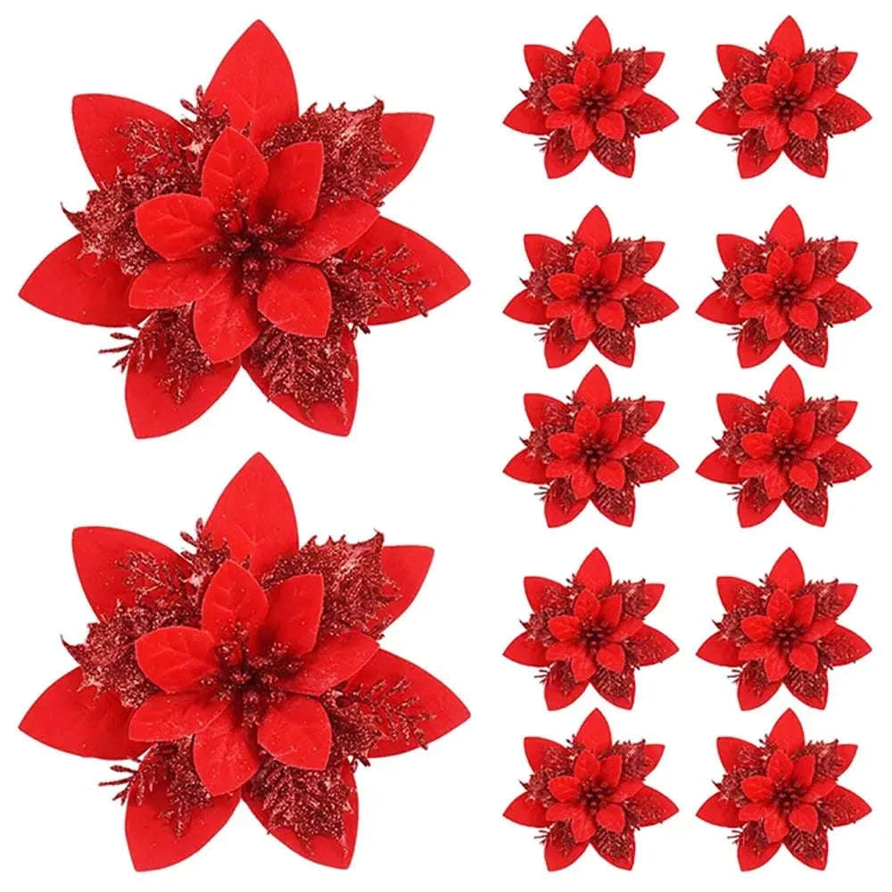 Christmas Flower Ornaments-Pink / 20Pcs