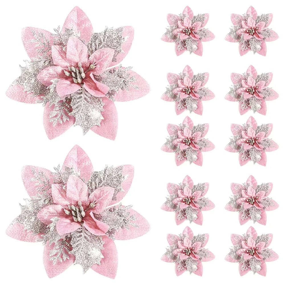 Christmas Flower Ornaments-Pink / 20Pcs