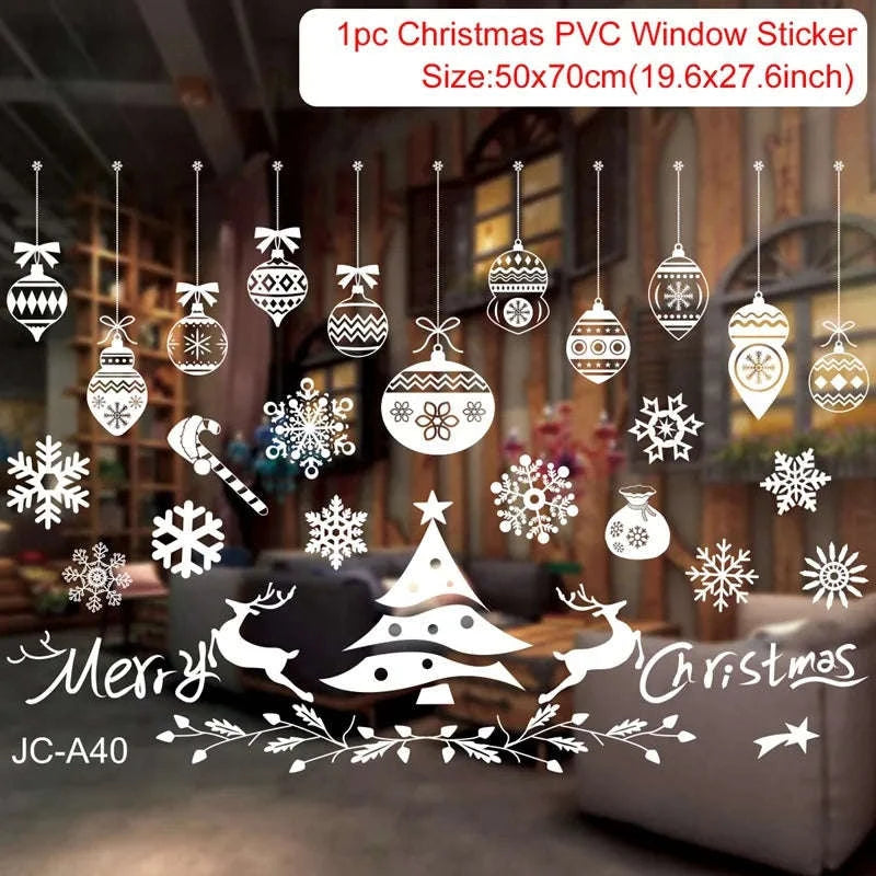 Christmas Window Stickers for Home Decoration-5 / as the picture shows