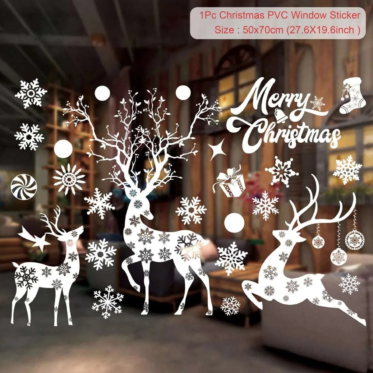 Christmas Window Stickers for Home Decoration-5 / as the picture shows
