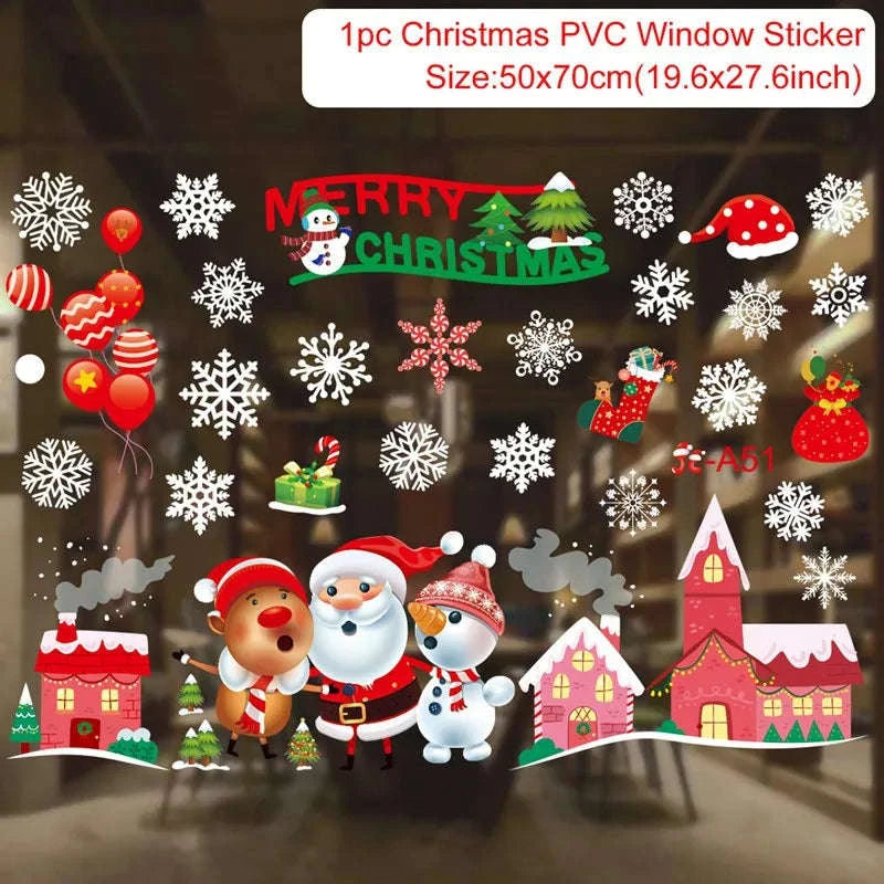 Christmas Window Stickers for Home Decoration-5 / as the picture shows