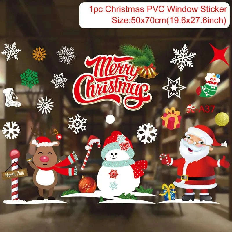 Christmas Window Stickers for Home Decoration-5 / as the picture shows
