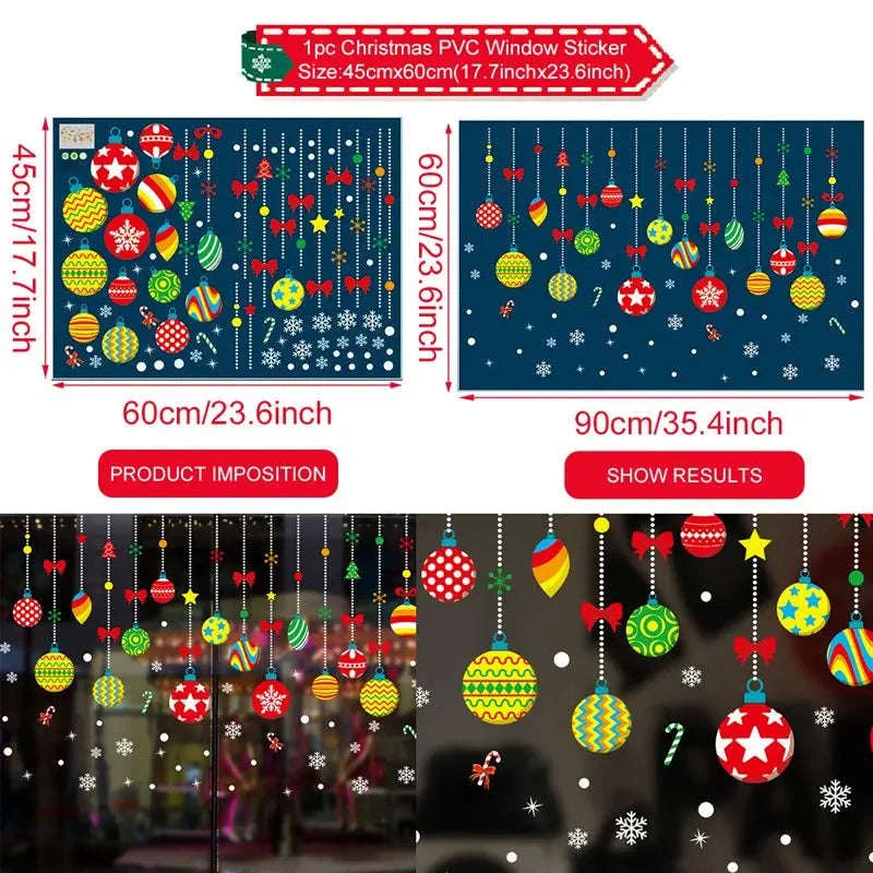 Christmas Window Stickers for Home Decoration-5 / as the picture shows