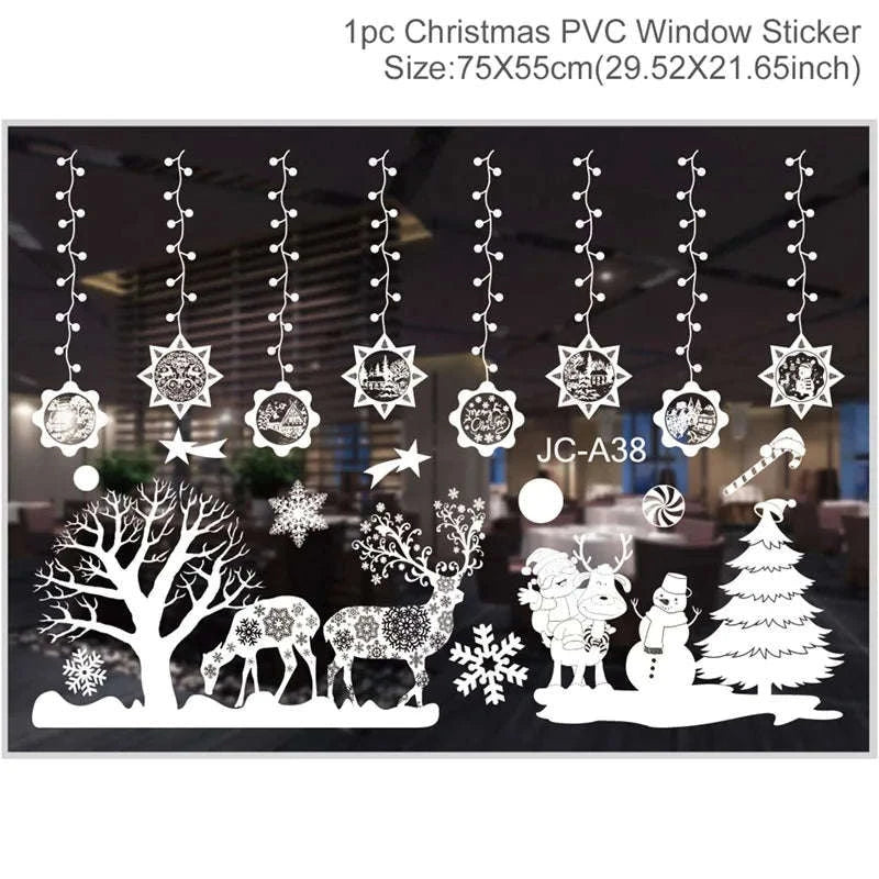 Christmas Window Stickers for Home Decoration-5 / as the picture shows