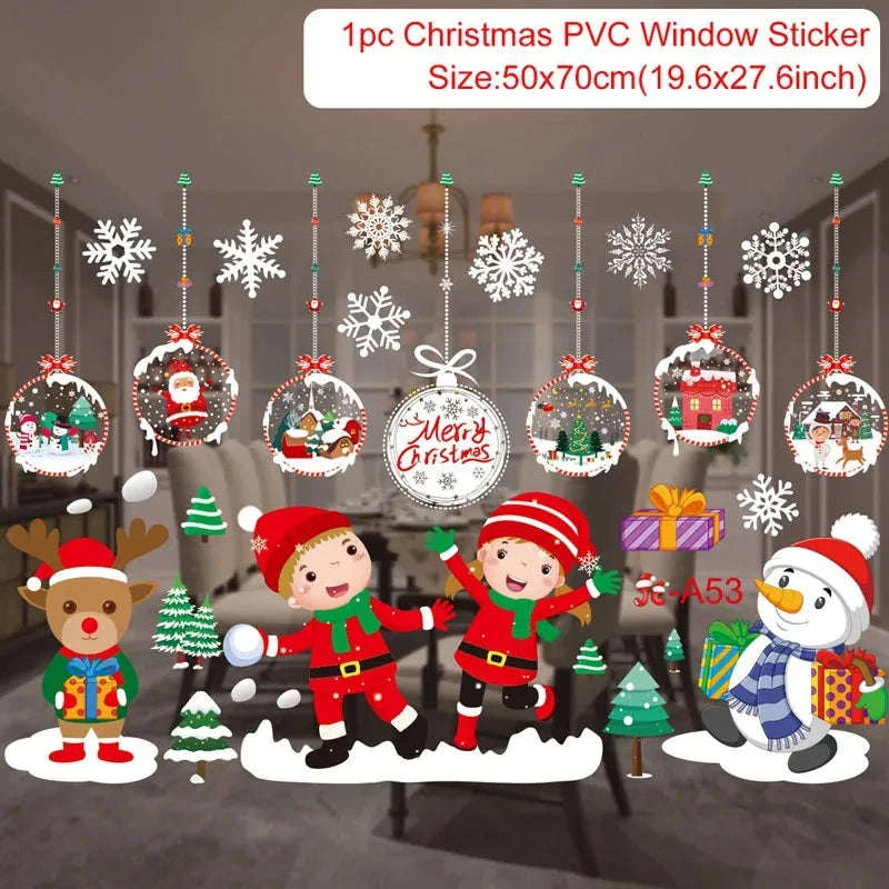 Christmas Window Stickers for Home Decoration-5 / as the picture shows