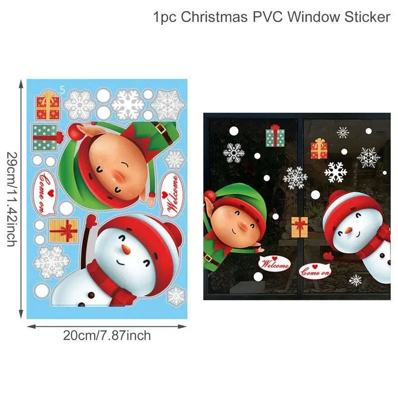 Christmas Window Stickers for Home Decoration-5 / as the picture shows