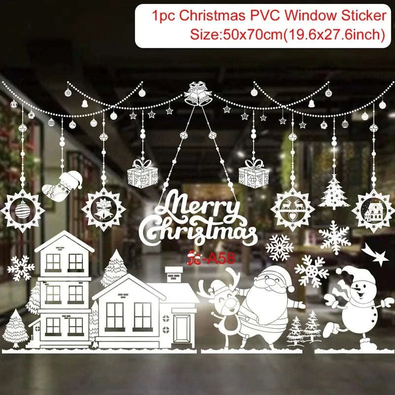 Christmas Window Stickers for Home Decoration-5 / as the picture shows