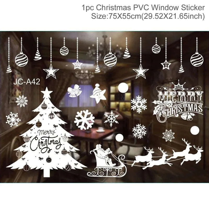 Christmas Window Stickers for Home Decoration-5 / as the picture shows
