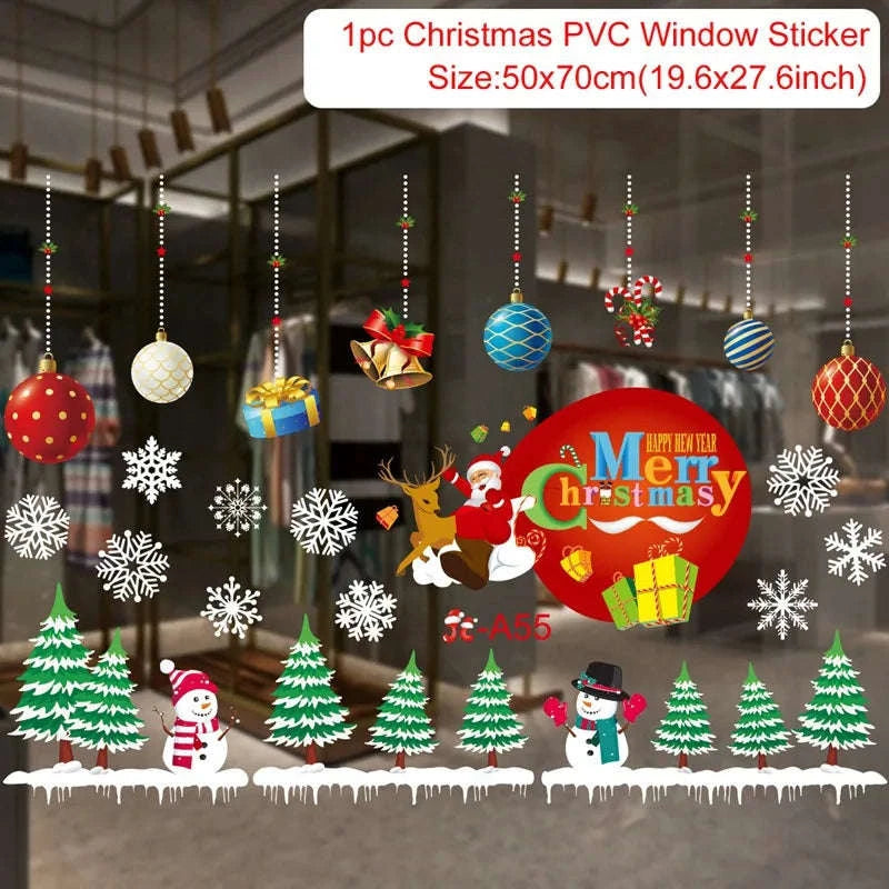 Christmas Window Stickers for Home Decoration-5 / as the picture shows