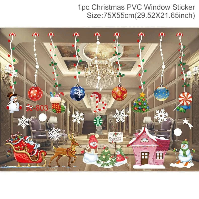 Christmas Window Stickers for Home Decoration-5 / as the picture shows