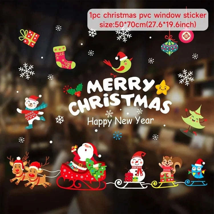 Christmas Window Stickers for Home Decoration-5 / as the picture shows