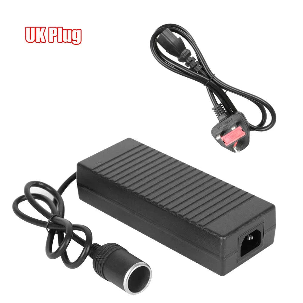 Cigarette Lighter Converter AC/DC 110V/220V to 12V 15A Power Adapter-US Plug