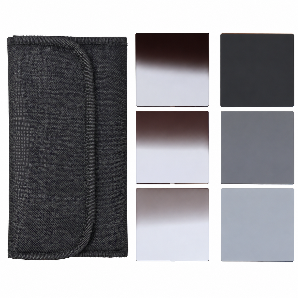 Fotga 6 pcs 4x4 100mm Square Filter Neutral Density Full +Graduated ND2 ND4 ND8 Filters Set for Matte box