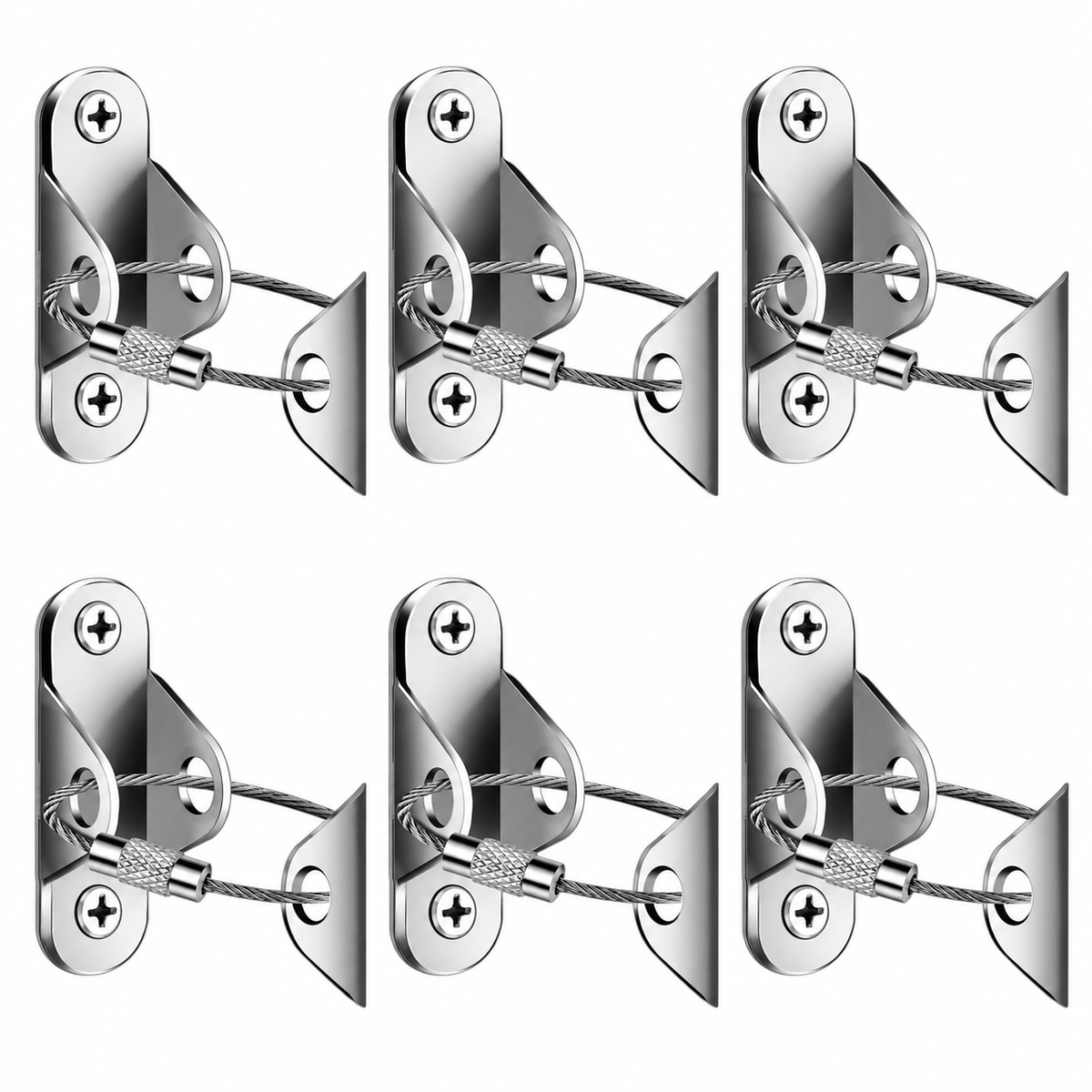 6 Sets Furniture Anchors Anti Tip Furniture Anchors for Baby Proofing, Safety Anchor Furniture Fasteners to Wall