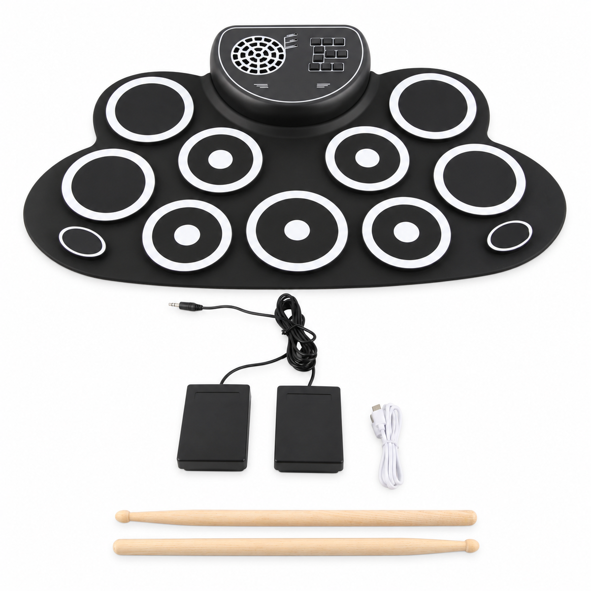 Roll-Up Electronic Drum Pad Set