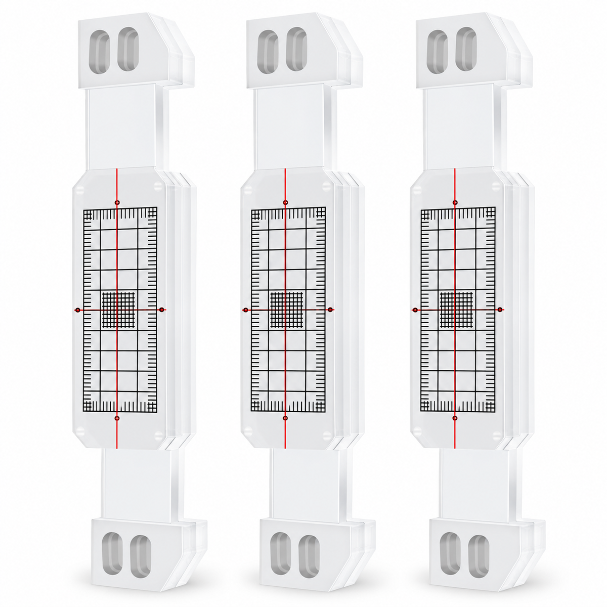 Three Acrylic Wall Crack Monitoring Gauges