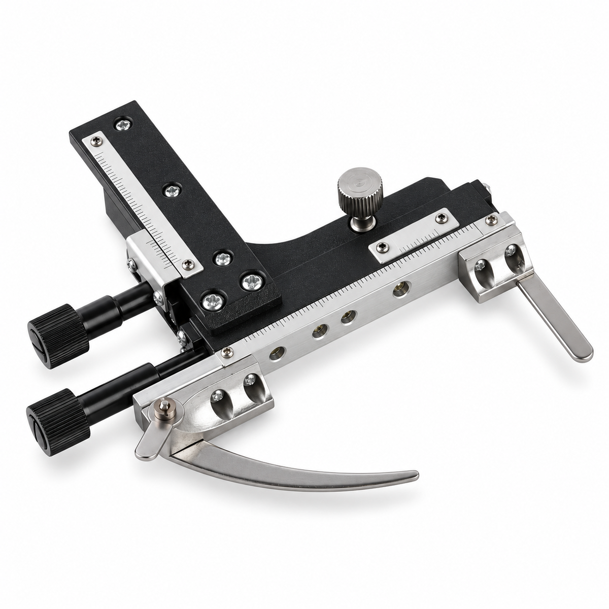 Stage X-Y Movable Stage Attachable Mechanical with 0-60mm Scale Microscope Accessory for Monocular Biological Microscope