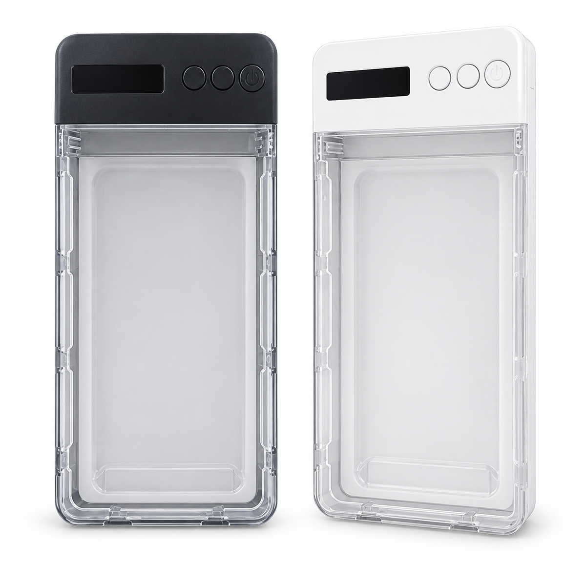 Transparent Phone Lock Box with Timer LCD Display T-shaped Opening Phone Box Phone Locker Adults Students Self-Discipline Tools