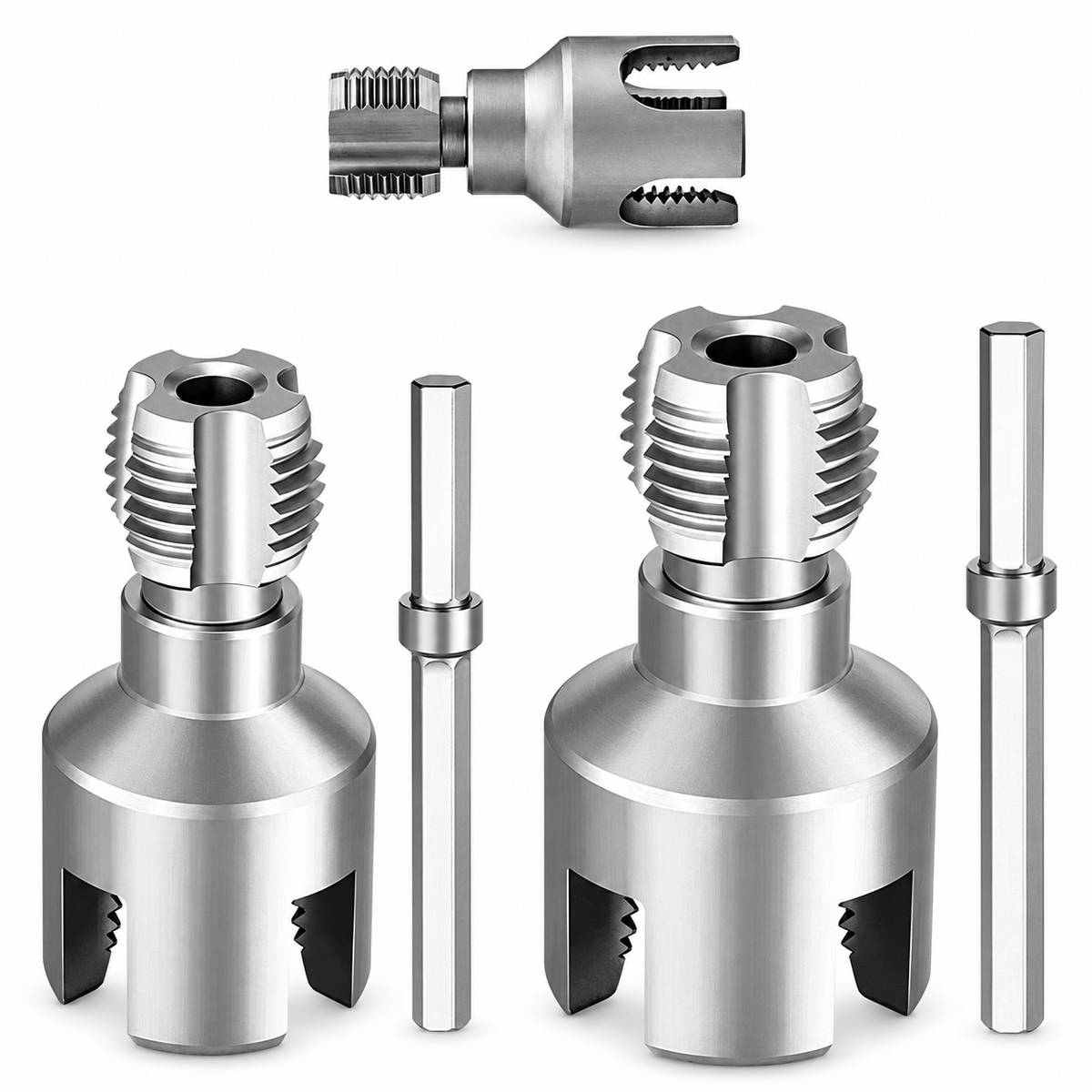 Drill-Compatible PVC Pipe Threading Tool
