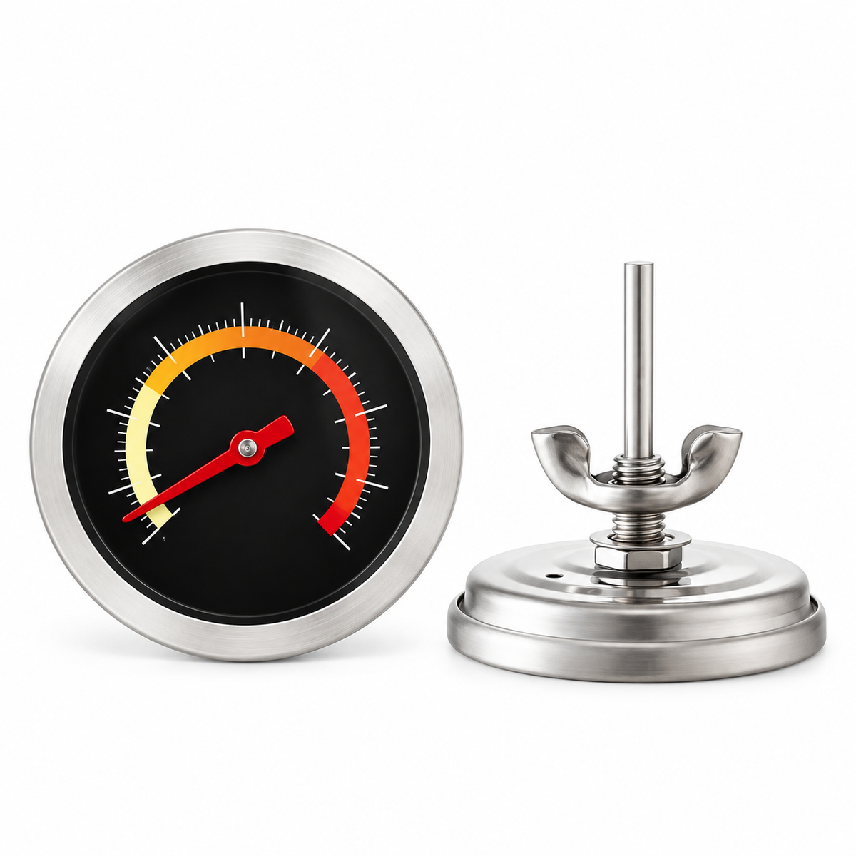 52mm 10℃-400℃ Kitchen Cooking Thermometer Meat Food Temperature Test Meter for Oven BBQ Grill with Probe Heat Barbecue