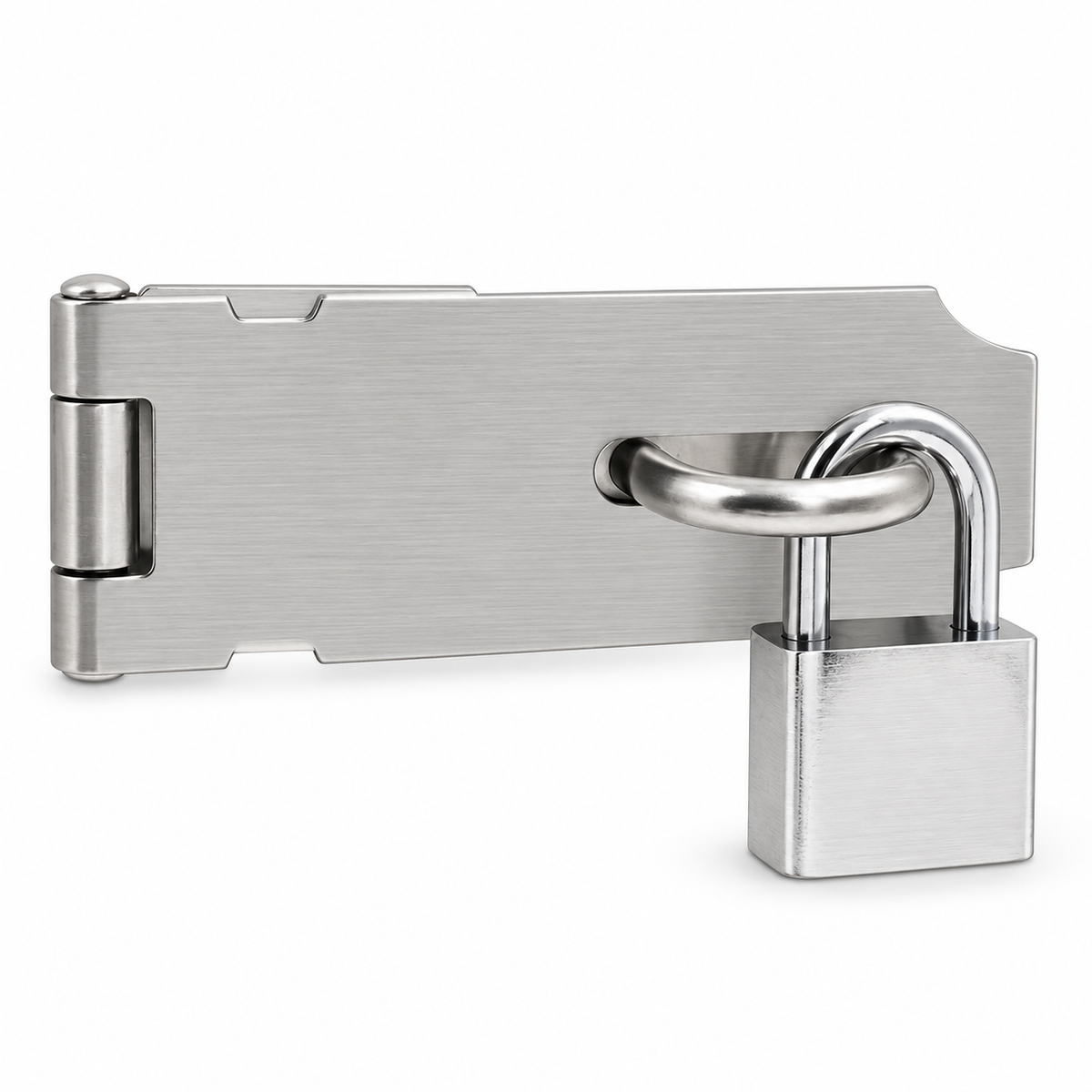 Stainless Steel Padlock Hasp Door Clasp Lock 90 Degree Right Angle Shed Gate Latch Household Burglar-proof Bolt Door Buckle