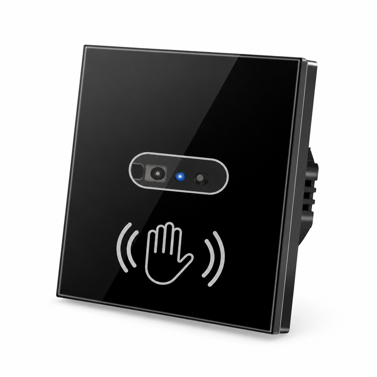 Smart Wall Light Switch Hand Sweep Sensor Infrared Sensor Switch Glass Display Panel Neutral Wire10A No Touch Needed 