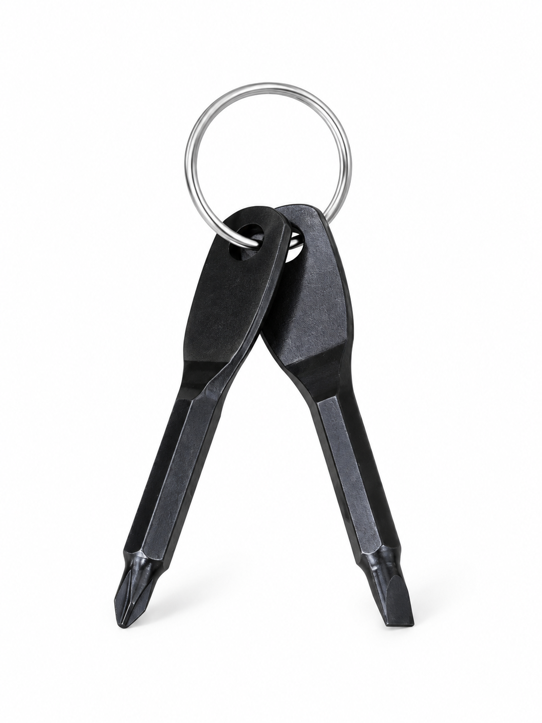 Portable screwdriver, outdoor EDC, portable multifunctional tool, flat screwdriver, cross screwdriver with keyring